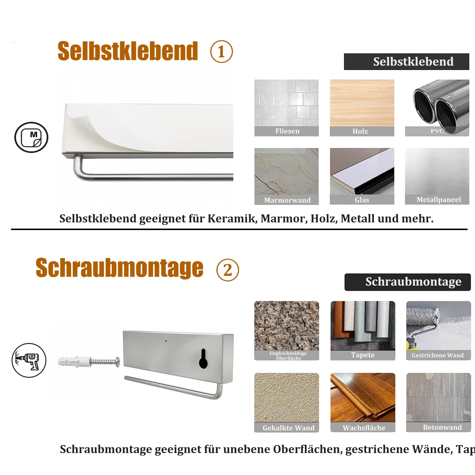 Magnetleiste Messer 59 CM - Starker Magnetischer Messerhalter mit Klebeband/Schrauben/ 15 Haken - Edelstahl Magnet Messerhalter für Messer, Unbestückte Messerblöck