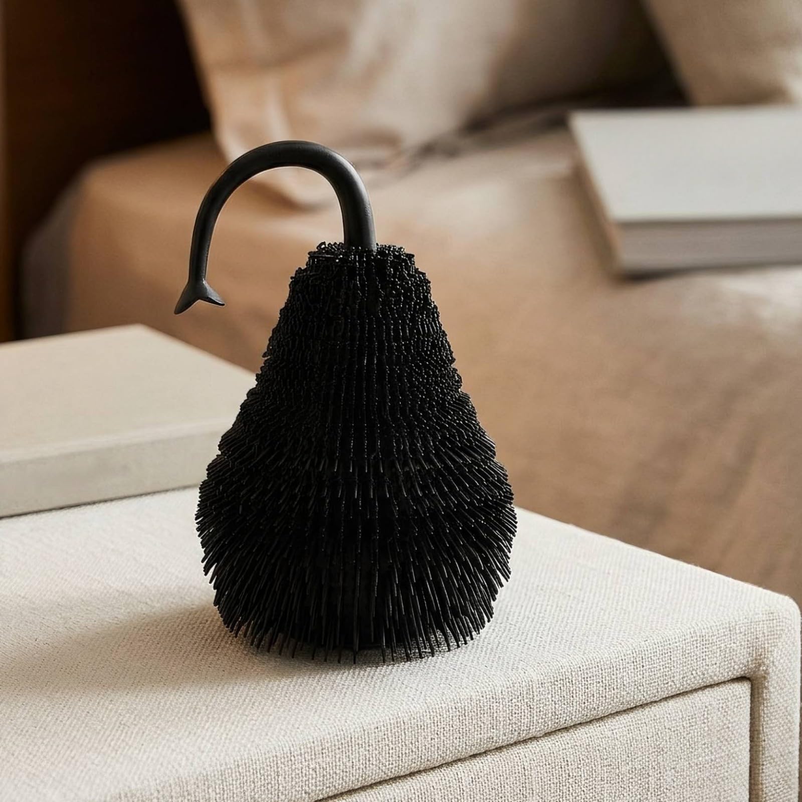 B Baosity Escultura Mesa con Relieve, Negro, 15.5x14x21.5cm