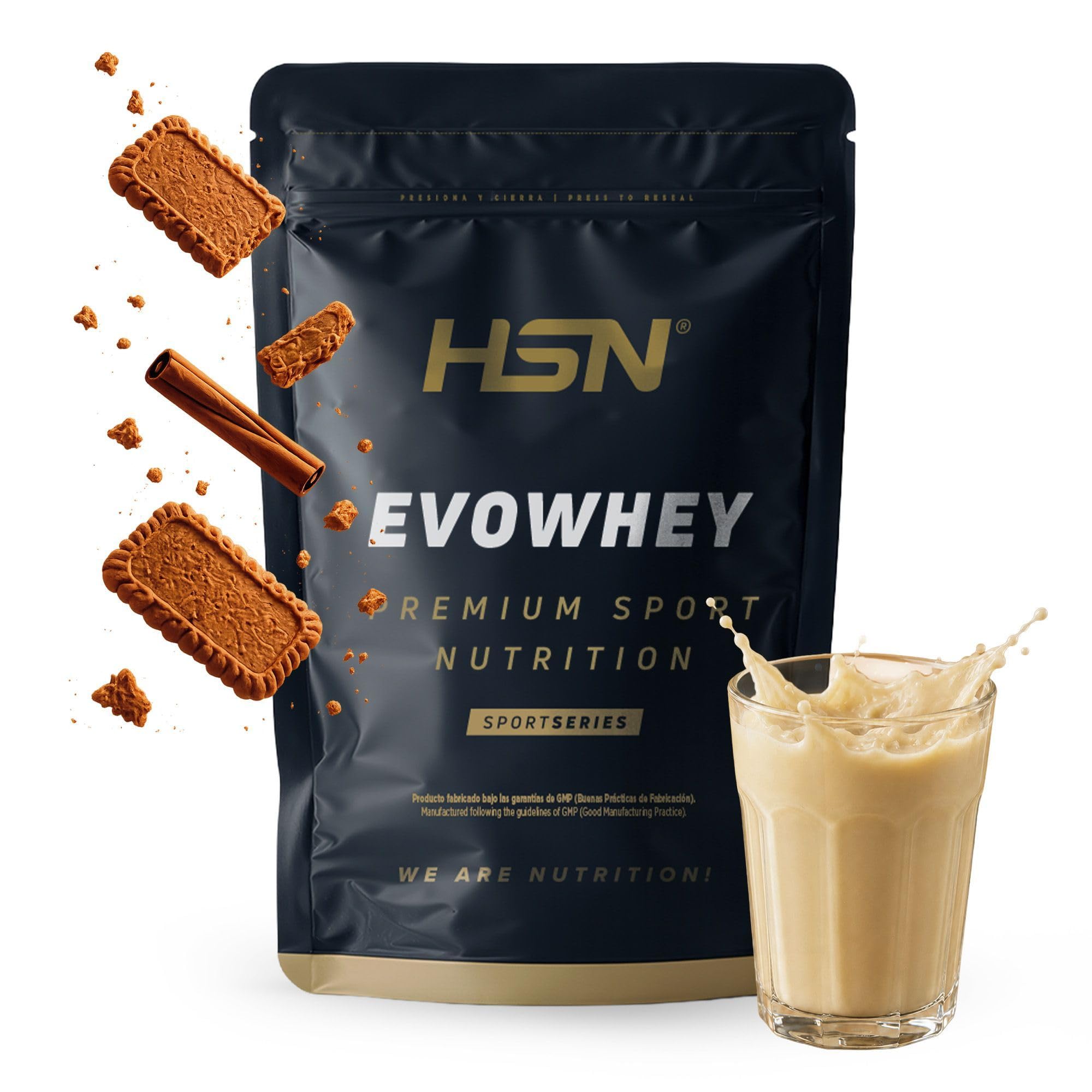 HSN Evowhey Protein | Speculoos 2Kg | Concentrado de Proteína de Suero | 100% Whey Protein Concentrate (WPC) | No Incluye Dosificador | No-GMO, Vegetariano, Sin Gluten ni Soja