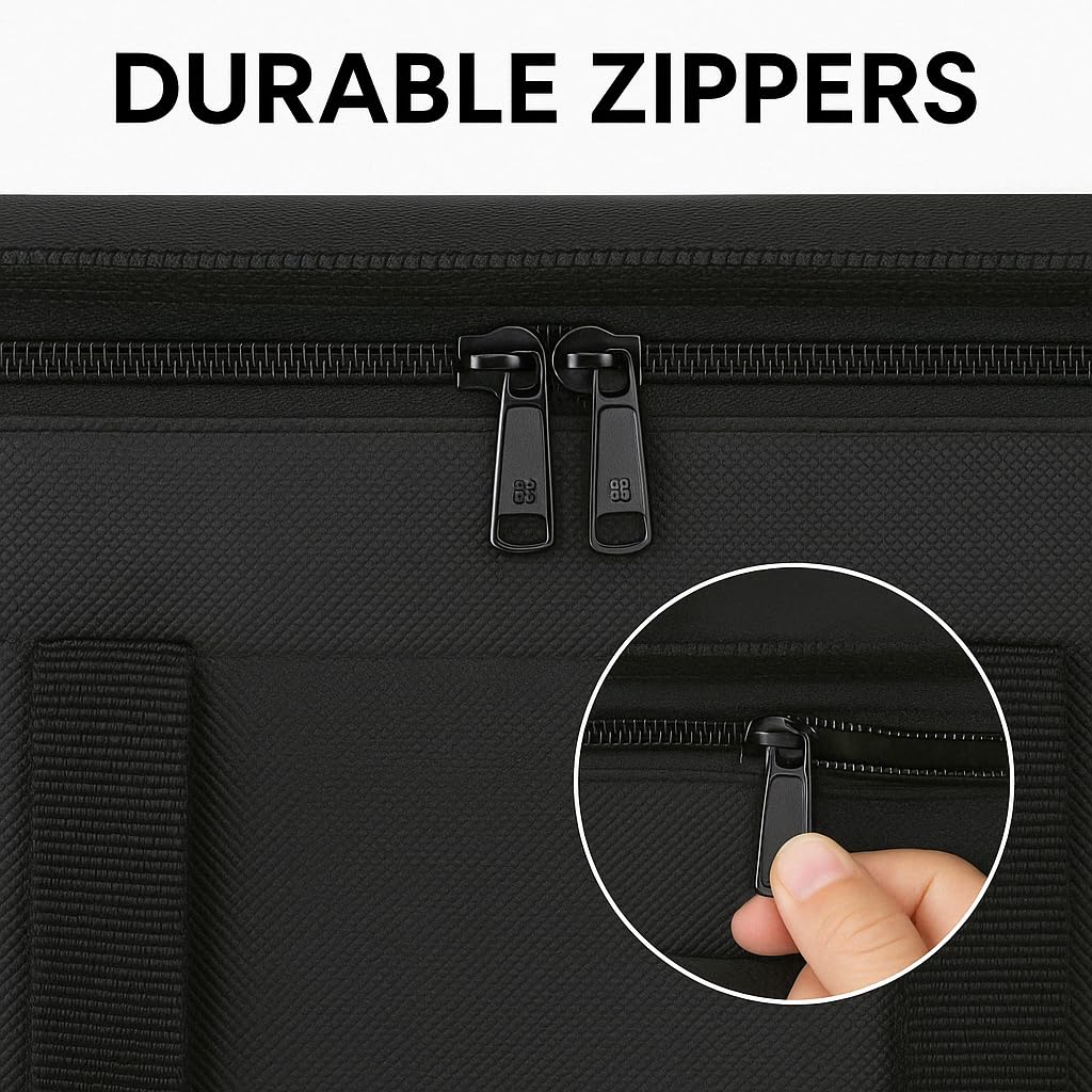 Bolsa para llevar, paquete de dos unidades, 3XL, color negro y placa base