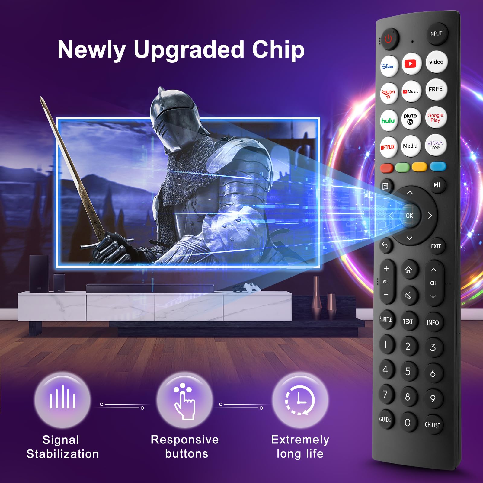 per Hisense-TV-Telecomando di ricambio, Telecomando universale EN2Q36H per tutti i Smart TV Hisense VIDAA