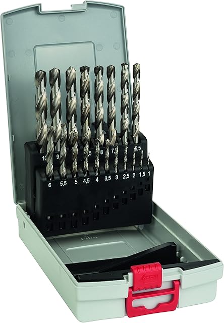 Bosch Professional 19pc. HSS-G ProBox Metal Drill Bit Set (for Steel, Ø 1-10 mm, Accessories Drill Driver and Drill Stand)