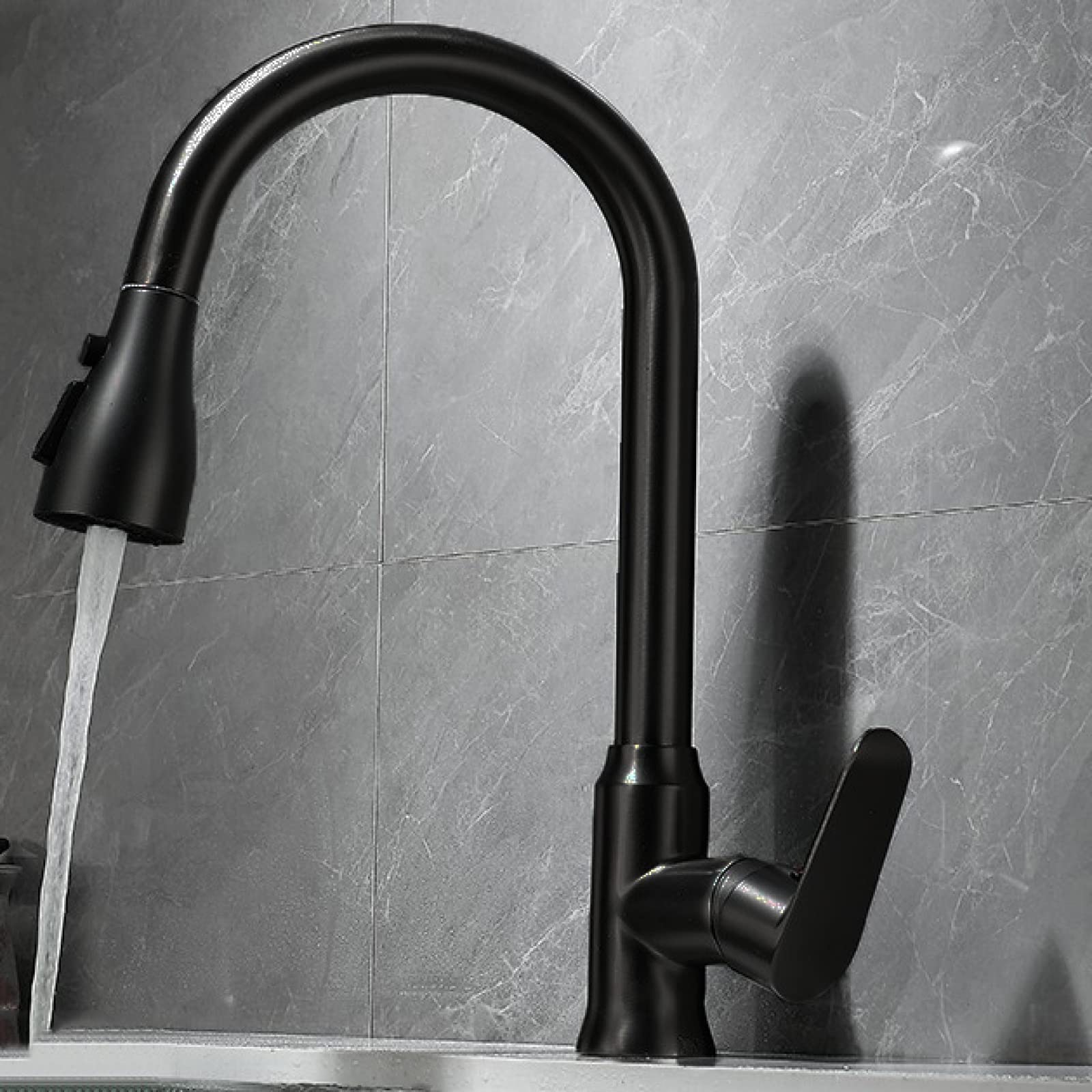 Robinet d'eau chaude et froide avec douchette extractible haute précision