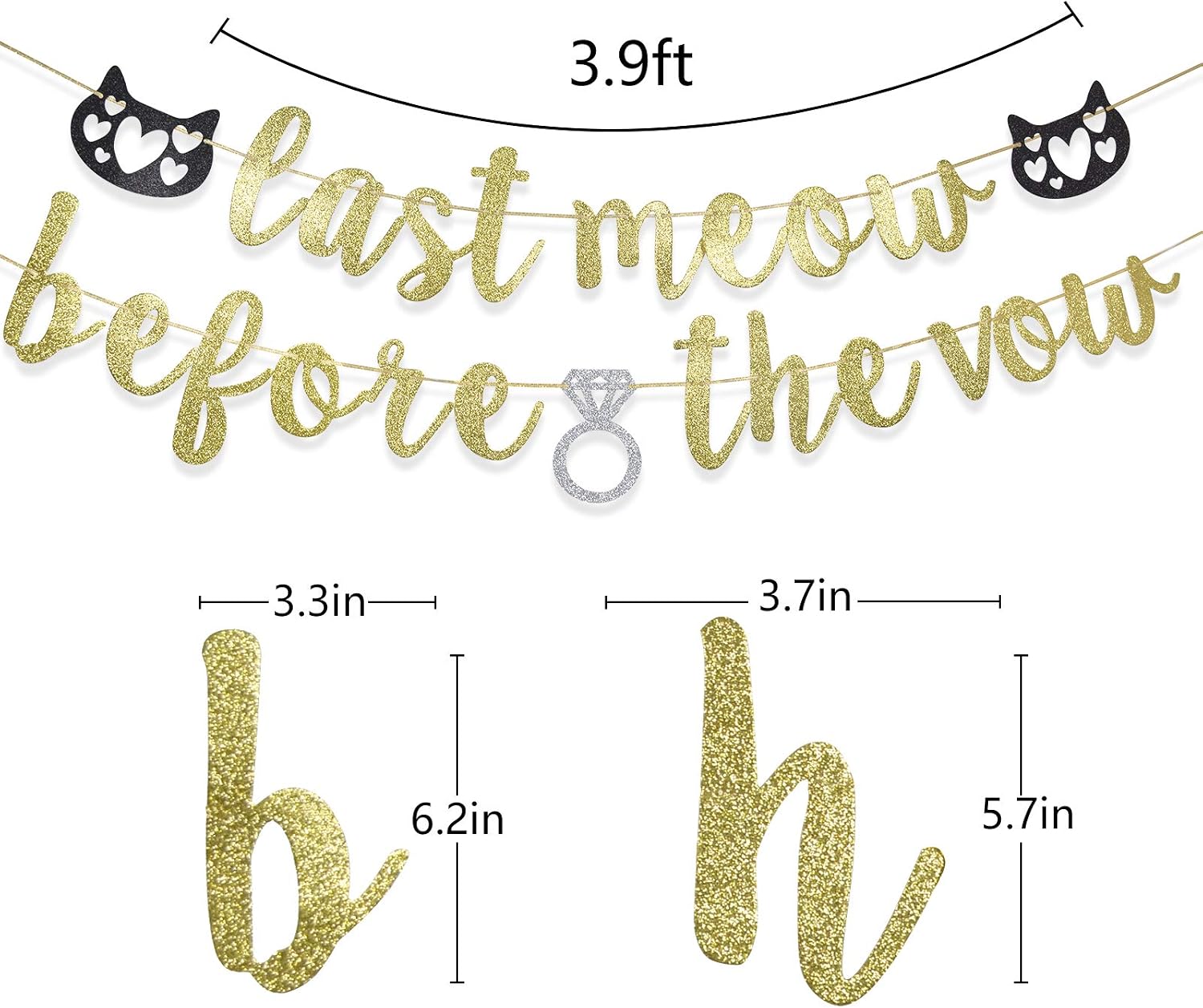 Last Meow Before the Vow Banner, Cat Lover Banner, Cat Themed Bachelorette Banner, Cat Hen Party Banner, Bridal Shower, Bachelorette,Engagement Party Decor