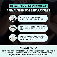 Vista 6 de VYCE PrimalStep Separadores de dedos de los pies, extensores, espaciadores, enderezador para corregir los dedos de los pies para hombres y mujeres