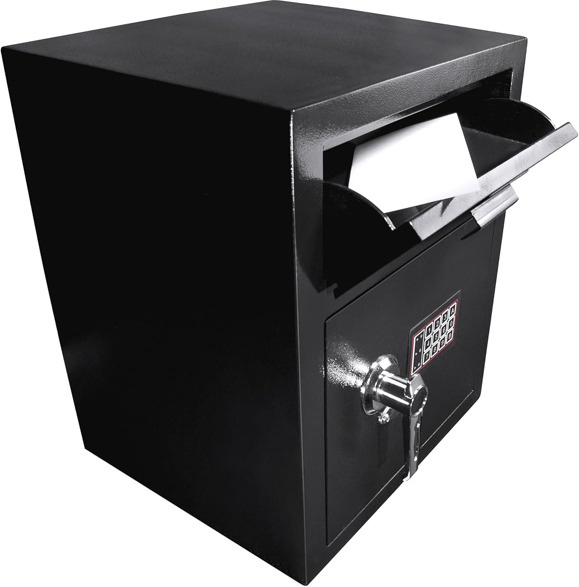 Barska Digital Depository Safe with Drop Slot – Solid Steel Lock Box for Cash, Mail & Valuables, Dual PIN Code Access, Anti-Pry Door, 2 Steel Bolts, Mounting Hardware – for Home & Office Security | Digital keypad depository safe with 5mm steel door and deadbolt locks for cash, deposits and business assets