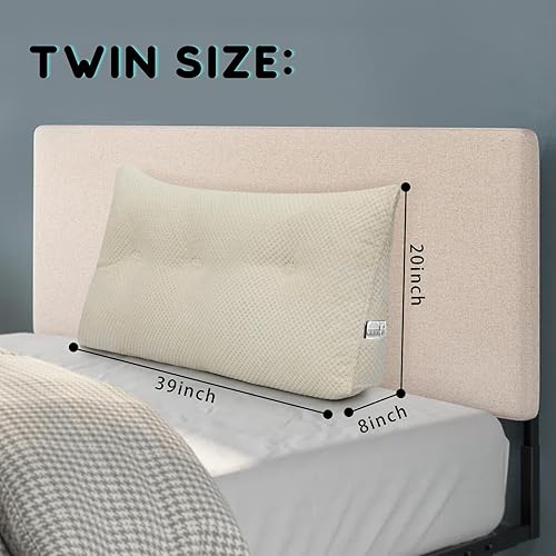 Miniatura 6 de idee-home Almohada triangular para cabecero, almohada de respaldo de cama de día, almohada de respaldo de lectura, almohada de descanso de respaldo