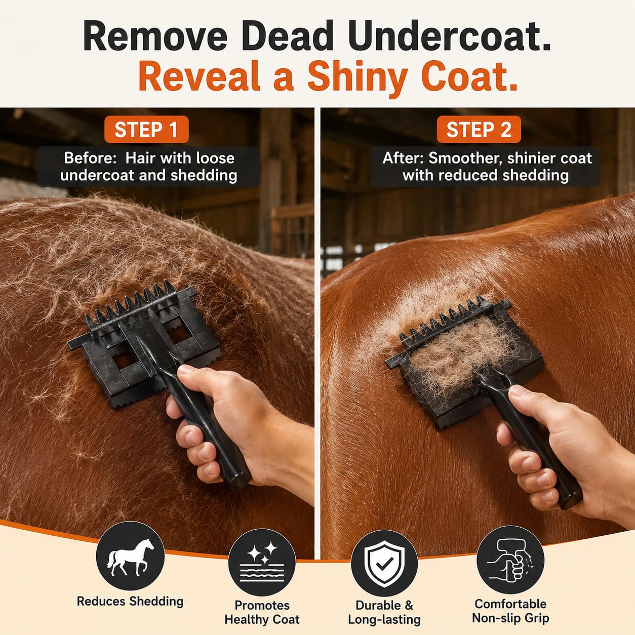Vieh Rinderkamm Kuh Schafe Pferdehaarreinigung Slicker Brush Antipruritisches Tragbares Kammhaar Fellpflege Rechenbürste Farm Tool