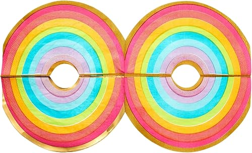 Miniatura 8 de BLUE PANDA Decoración de fiesta de cumpleaños con temática de arco iris, juego de vajilla desechable con platos troquelados, tazas y servilletas