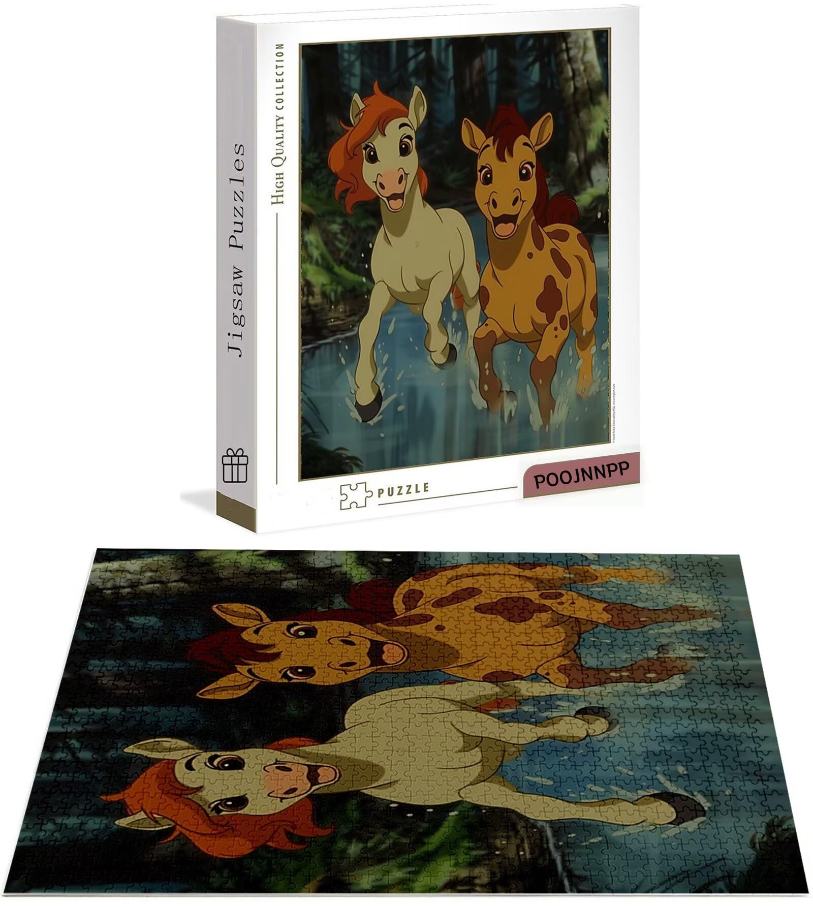 Puzzle 5000 Pezzi per Adulti, Puzzle Cavallo in Legno per Adulti, Puzzles Animale Impegnativi, Giochi Educativo per Famiglie, Rompecapo con Scatola per Decorazioni Casa, Donna Regalo di Natale B-6479