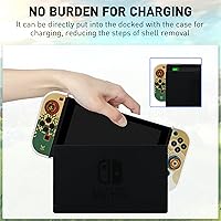 Vista 4 de FUNDIARY Funda protectora para Nintendo Switch con diseño de Zelda Tears of The Kingdom, paquete de accesorios a prueba de golpes para empuñaduras