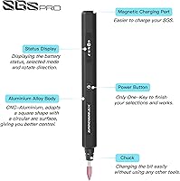 Vista 2 de AM ARROWMAX - Mini bolígrafo de grabado con 42 puntas, herramienta rotativa, control de movimiento inteligente, OLED, Bluetooth, aplicación, carga