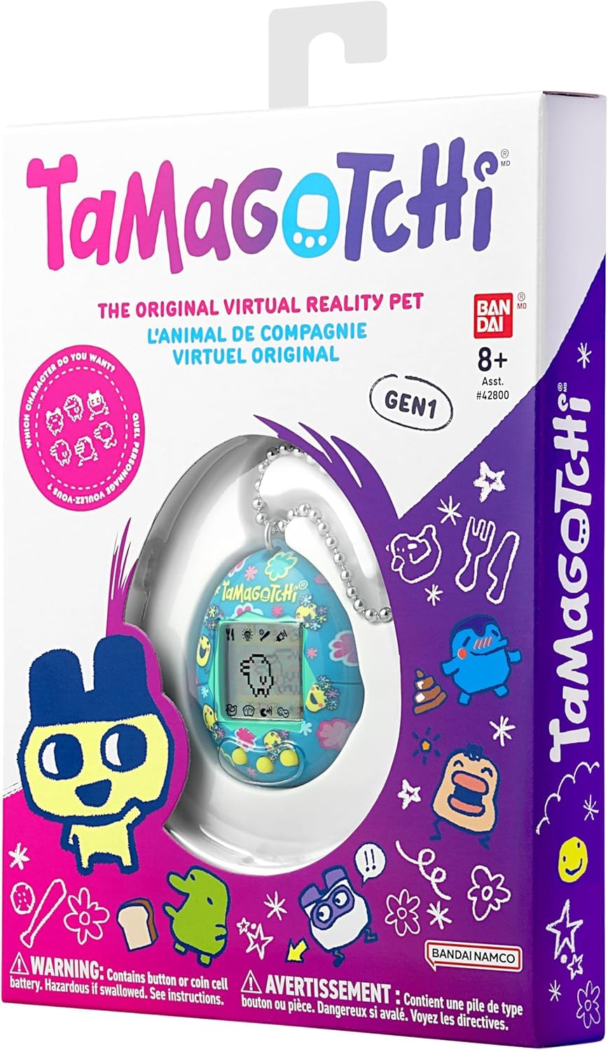 BANDAI, Tamagotchi Mascota Virtual Pink Treasure Jewel, Multicolor 42992, Juguete electrónico para Mayores de 8 años