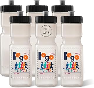 50 Strong Sports Water Bottles – Reusable 22 oz BPA-Free Plastic Bottles...
