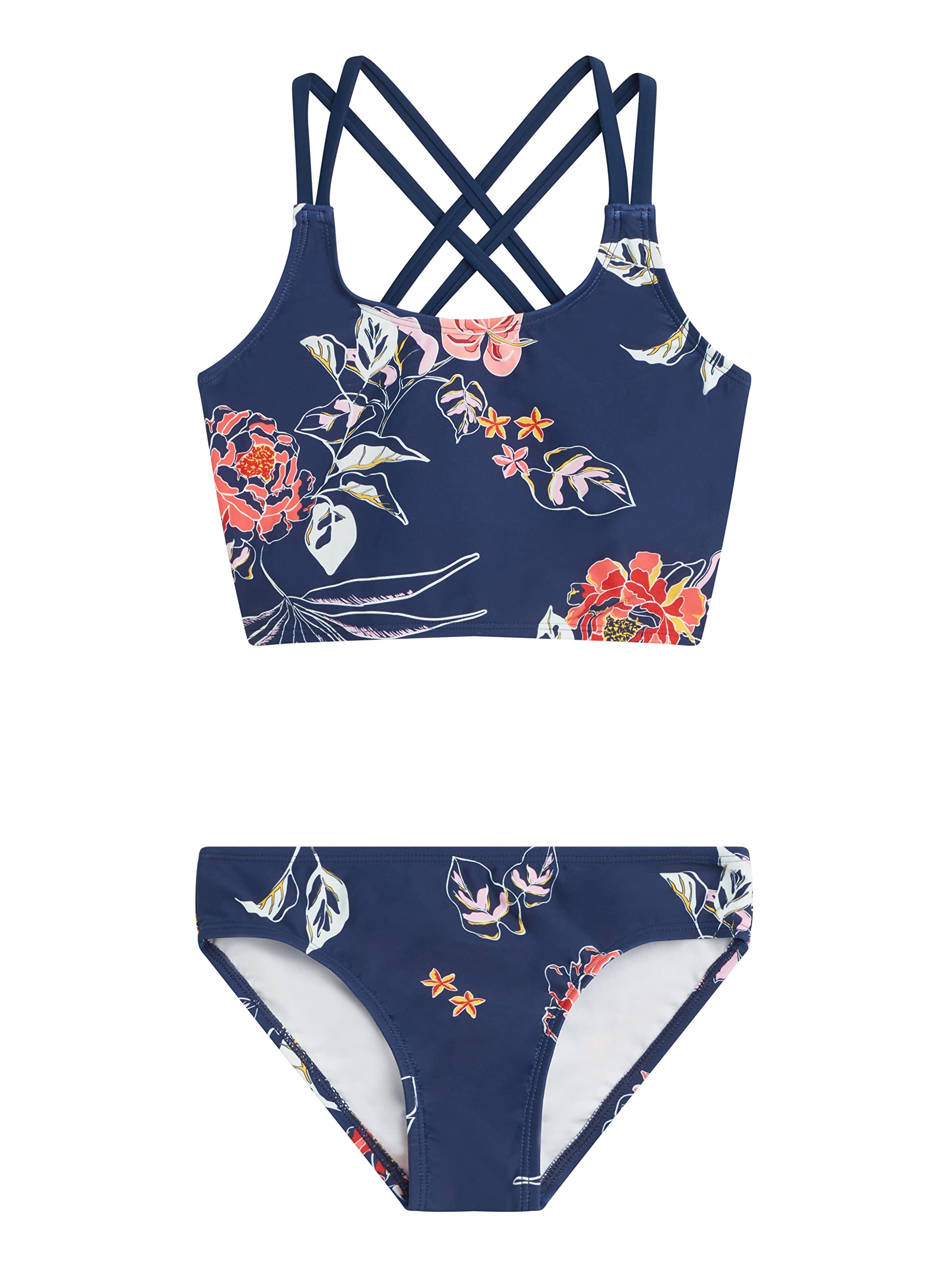 Kanu Surf Girls Waverly UPF 50 Beach Sport Criss-Cross Tankini