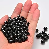 Vista 249 de 200 cuentas redondas y sueltas de cristal de cuarzo gris natural de 0.32 pulgadas (8 mm) para joyería y manualidades