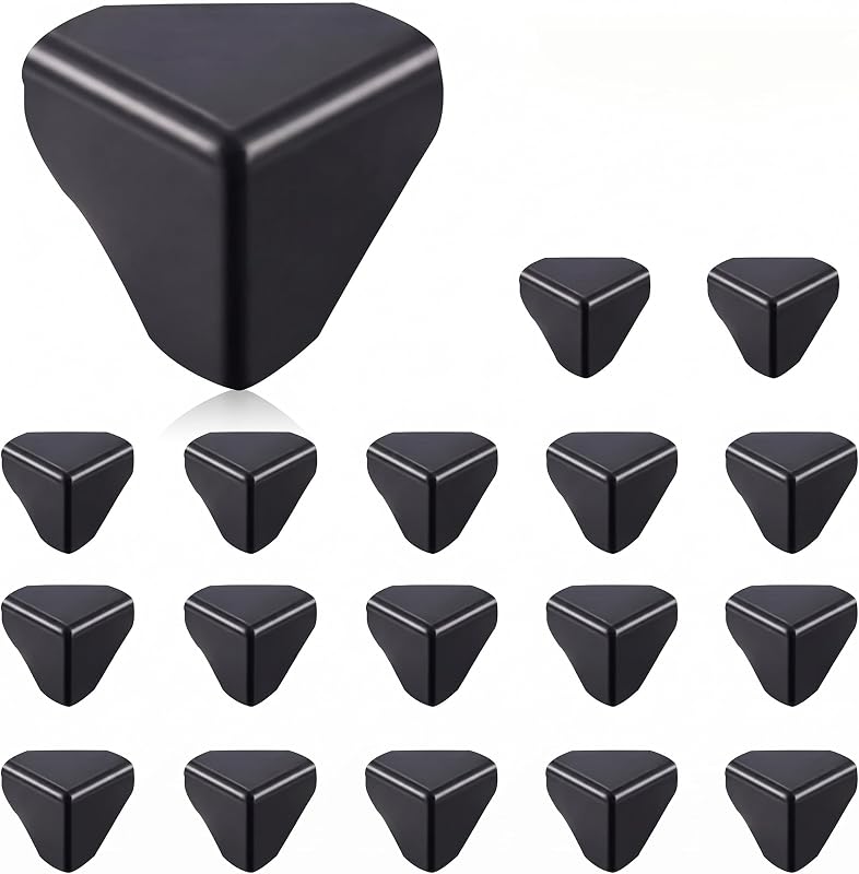 Gejoy Paquete de 9 protectores de esquinas para tableros Cornhole, PP, negro | Adecuado para cojines de esquina de tableros de juego de entre 4x2 o 3x2 pies para evitar daños en el tablero Cornhole, 1,96 x 1,96 x 1,96 pulgadas