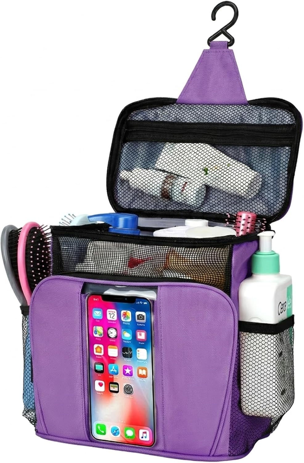 BAIMAY Travel Toiletry Bag for Women, Large Makeup Organizer for Full-Sized Toiletries Gifts for Women-Purple
