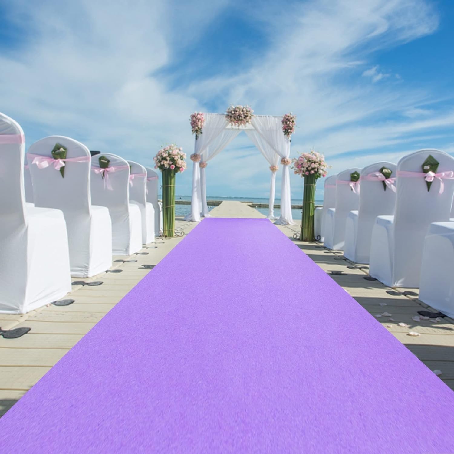 Glissière d'allée de cérémonie de mariage pour protéger les robes sur sol extérieur 50m
