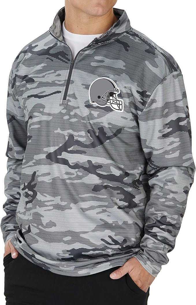 Zubaz NFL Men's Lines Poly Fleece Jacket