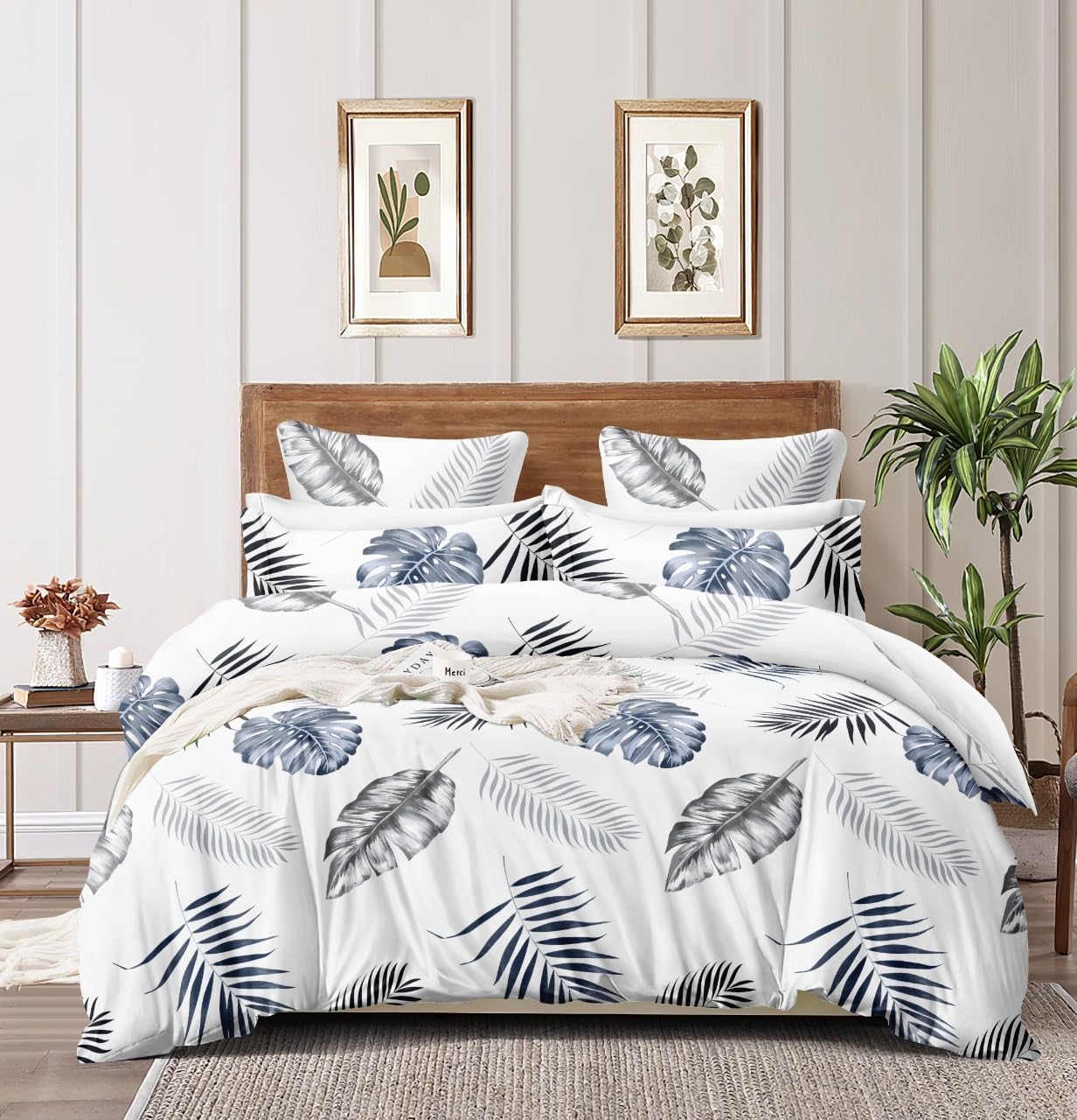 Slazie 300 TC Premium Cotton Single Bed Duvet Cover with Zipper |Single Size Rajai Cover|Dohar Cover for Single Bed|Summer|Soft Breathable|Single Dohars|90x60 Inches|Grey White(AS 014)