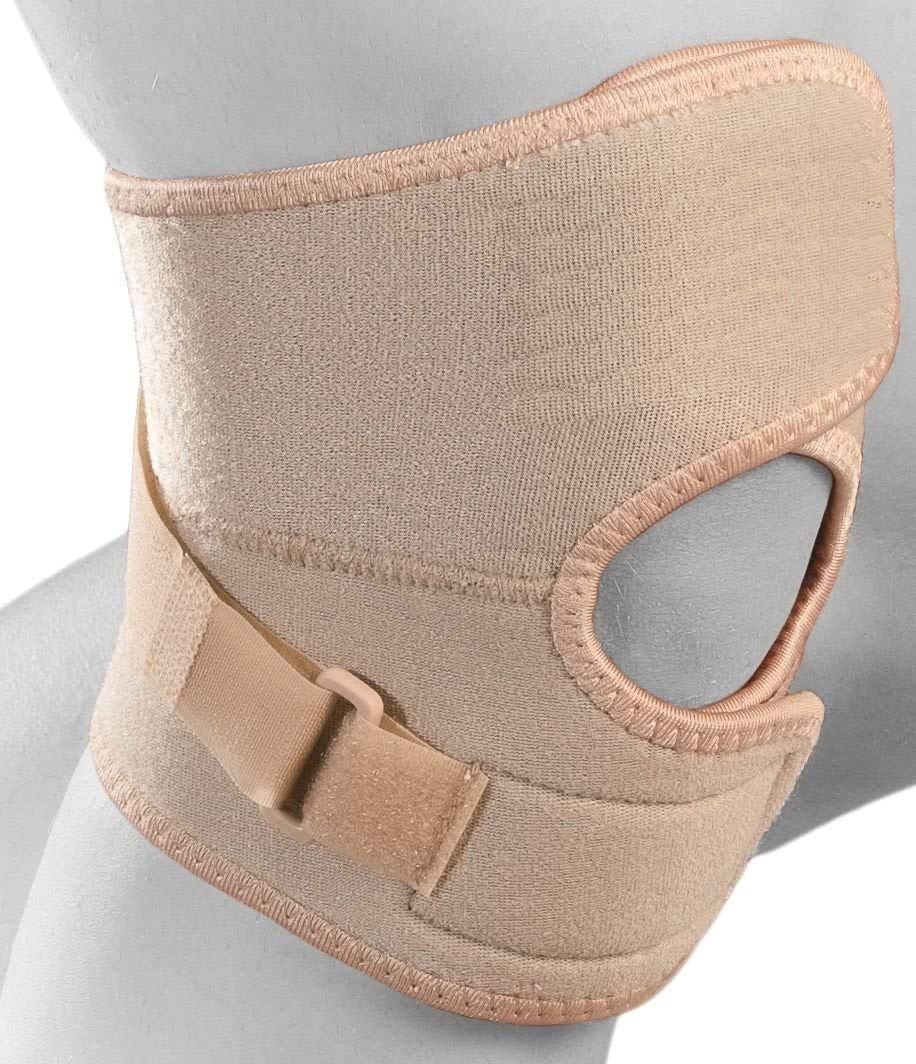 Kniebandage aus Neopren mit Klettverschluss – Gelenkwirkung & Schwellungen – Vierfache Ausrichtung – Unterstützung mit Seitenstabilisatoren (Unisex) (XL)