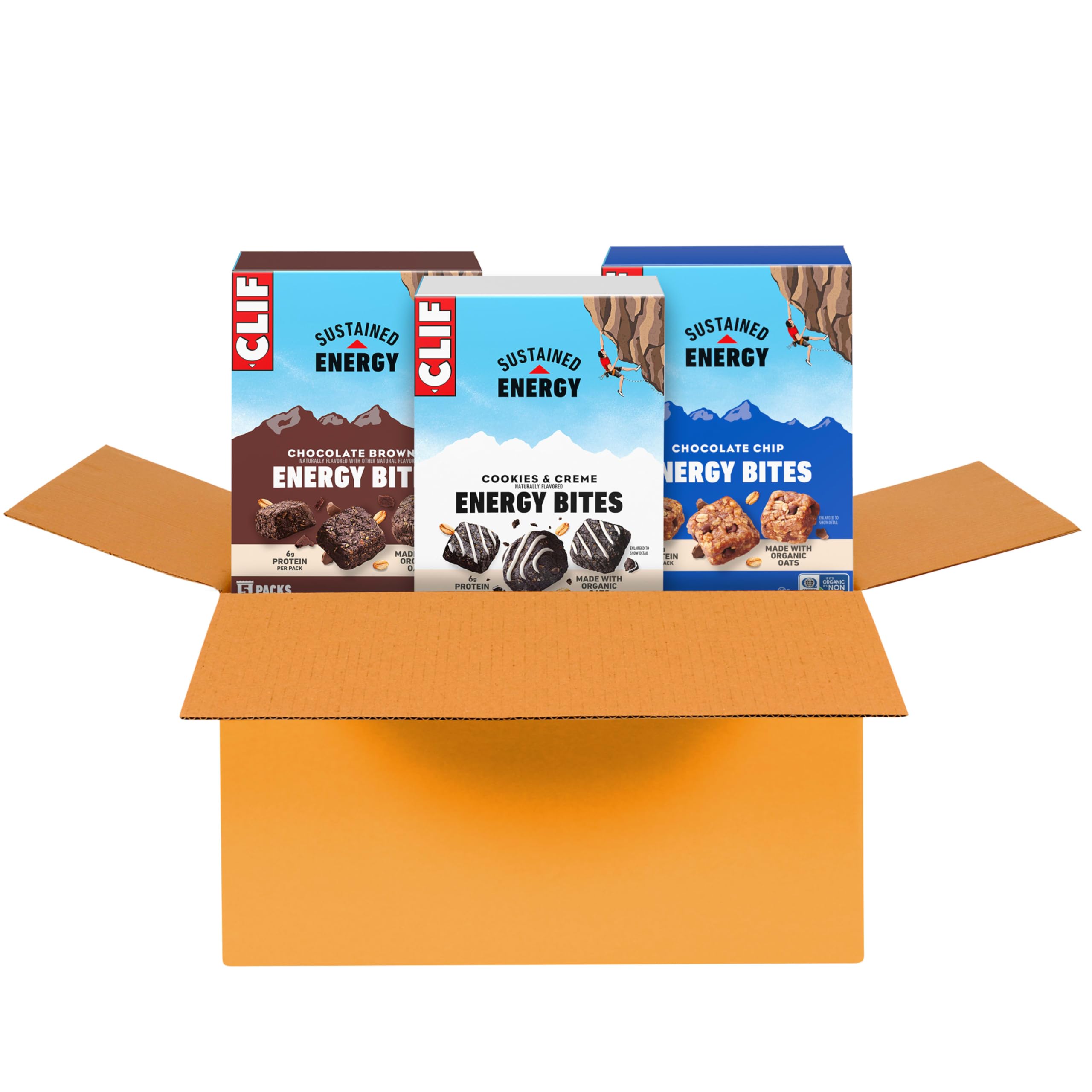 CLIF BAR Energy Bites, Variety Pack, 3 Flavors, 15ct