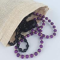 Vista 4 de Bolsas de yute con cordón de ajuste de algodón para regalos, 50