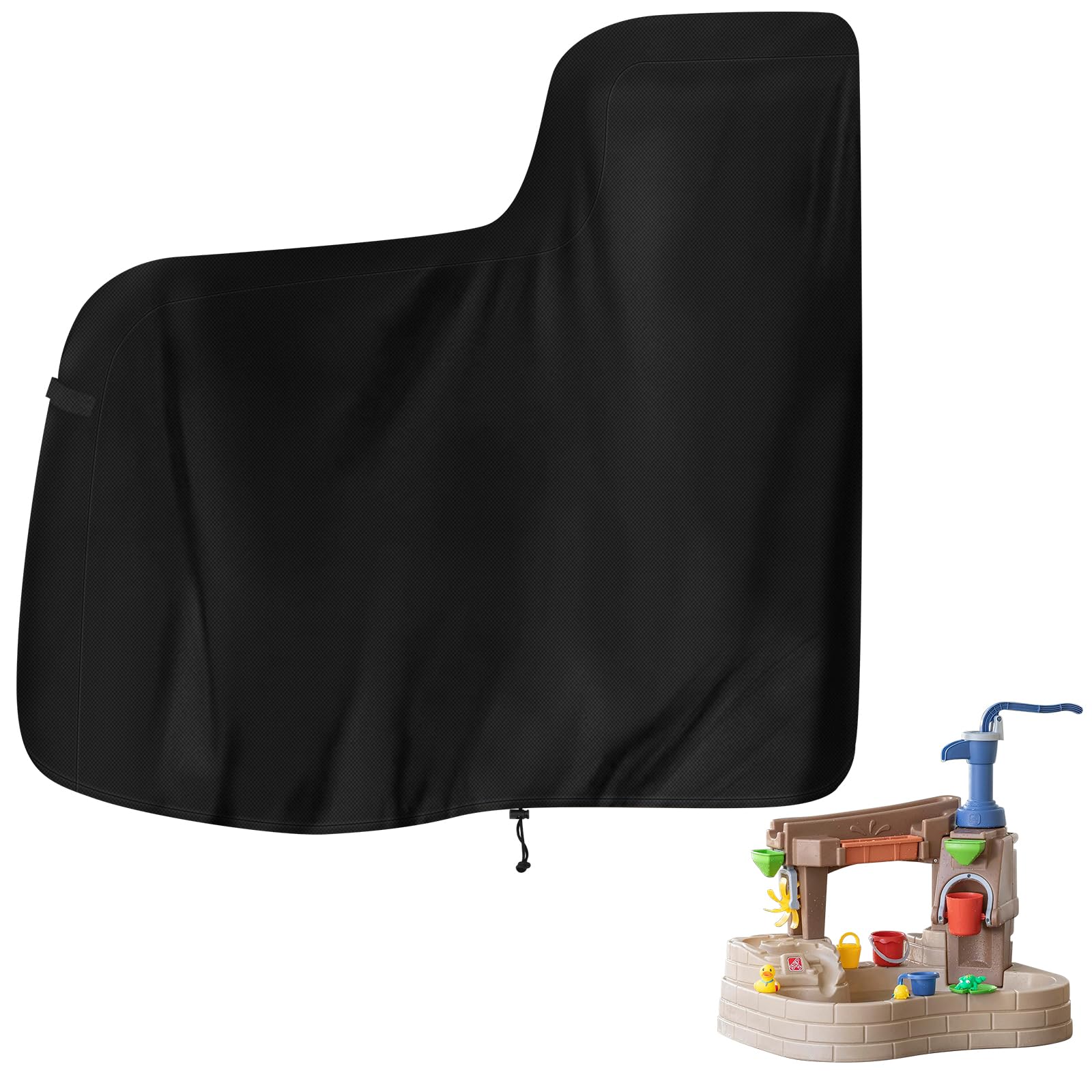 Bonna Black Kids Water Table Cover For Step2 Pump & Splash Discovery Pond，420D Heavy Duty Waterproof Fabric,Waterproof,Dust Proof, Anti-Uv