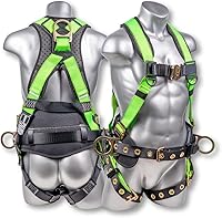 Vista 10 de Palmer Safety Hammerhead - Arnés de seguridad acolchado de 5 puntos, pecho QCB, correas de patas con hebilla de lengua, anillos en D traseros