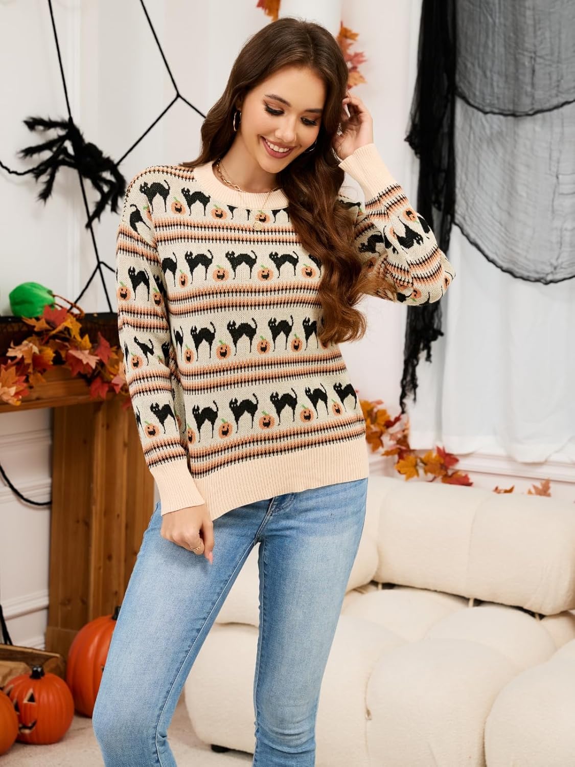 Ugly Christmas Sweater Women Funny Winter Plus Size Christmas Vacation Sweater Womens Oversized 2025 Trendy - Image 3