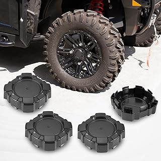 A & UTV PRO Wheel Hub Caps for Polaris General 1000 2016-2021/ General 4 1000 2018-2021, UTV Tire Wheel Hub Dust Rim Center Cap Covers Accessories, Replace OEM # 1522498, Black, 4PCS