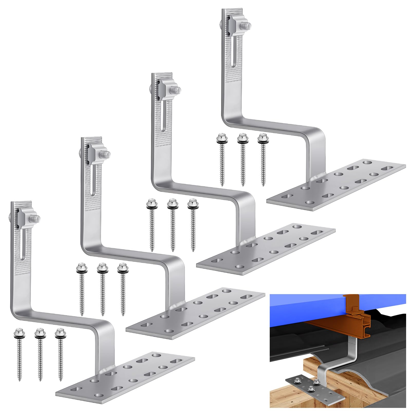 Solar Tile Hook Mounting System Solar Adjustable Hook Tile Roof Hook