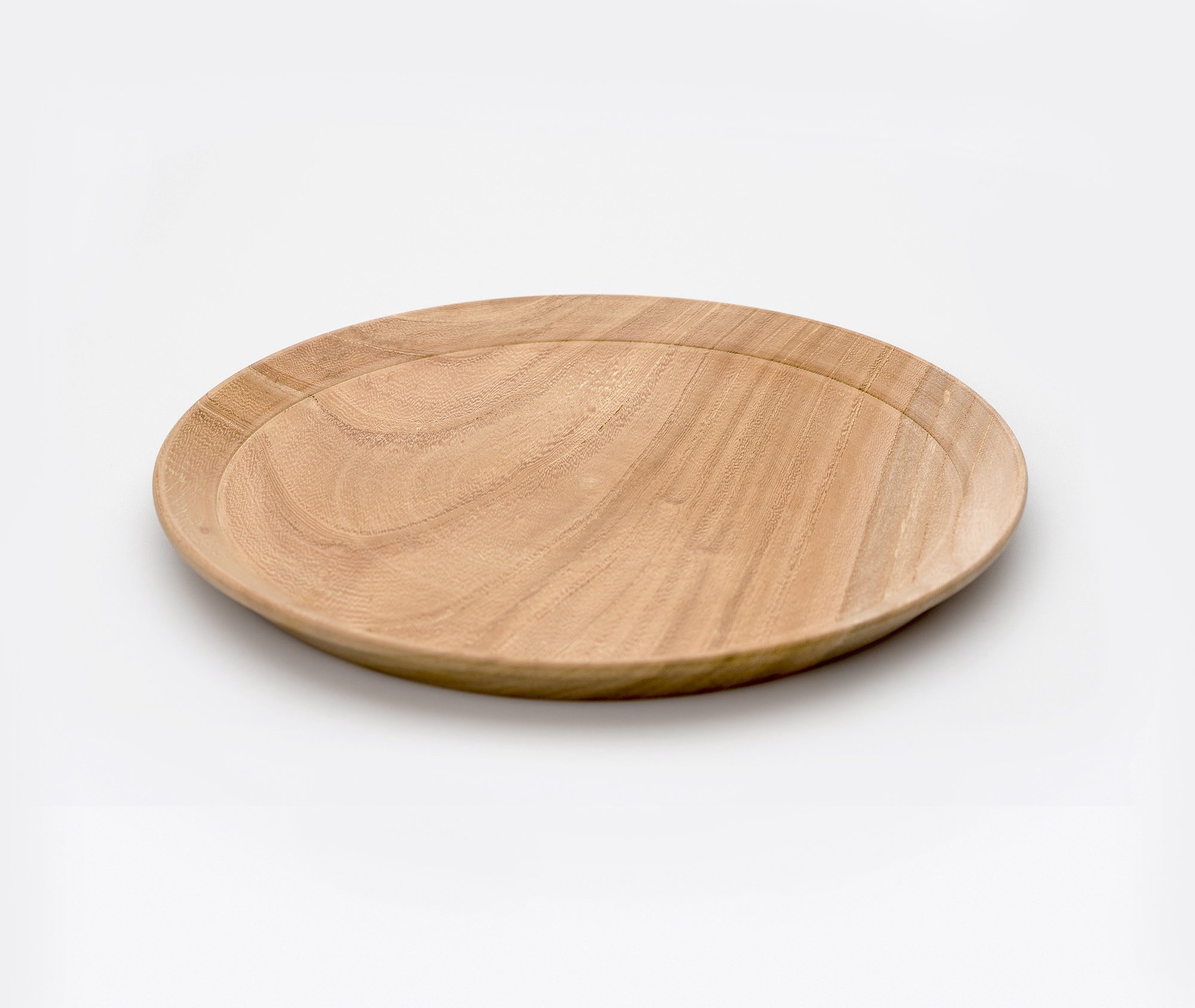 En Bois Rond Plateau De Service Du Thé Zelkova