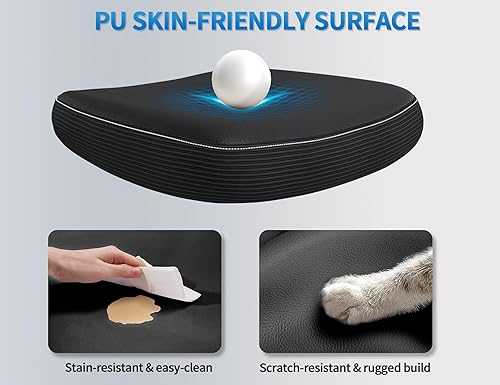 Miniatura 7 de TRALT Silla de oficina ergonómica Silla de escritorio con respaldo alto ondulado, silla de computadora con soporte lumbar ajustable, sillas de