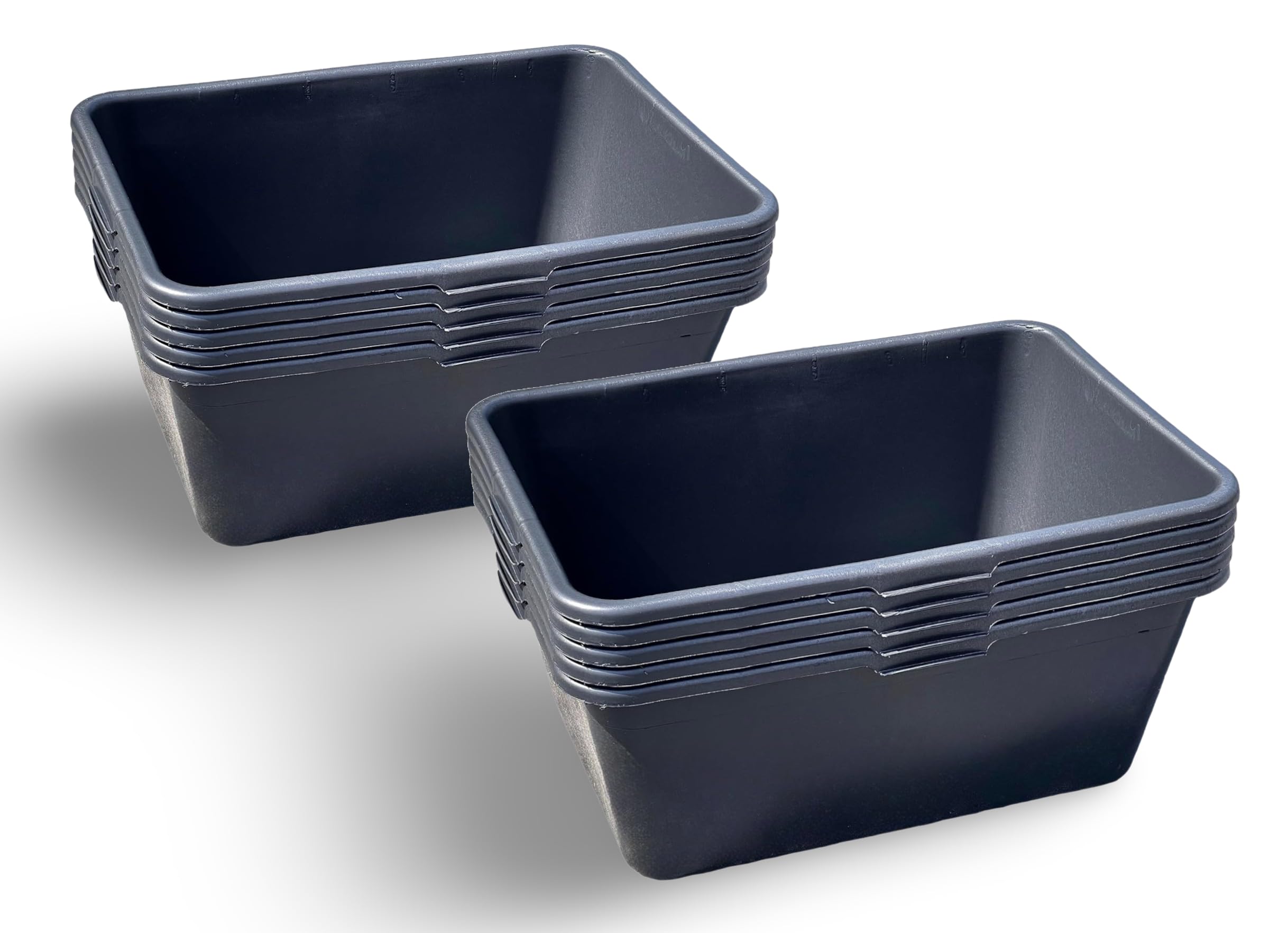 Mörtelkasten 90 L Schwarz Maurerkübel Rechteckig Profi 10er Set Bauwanne