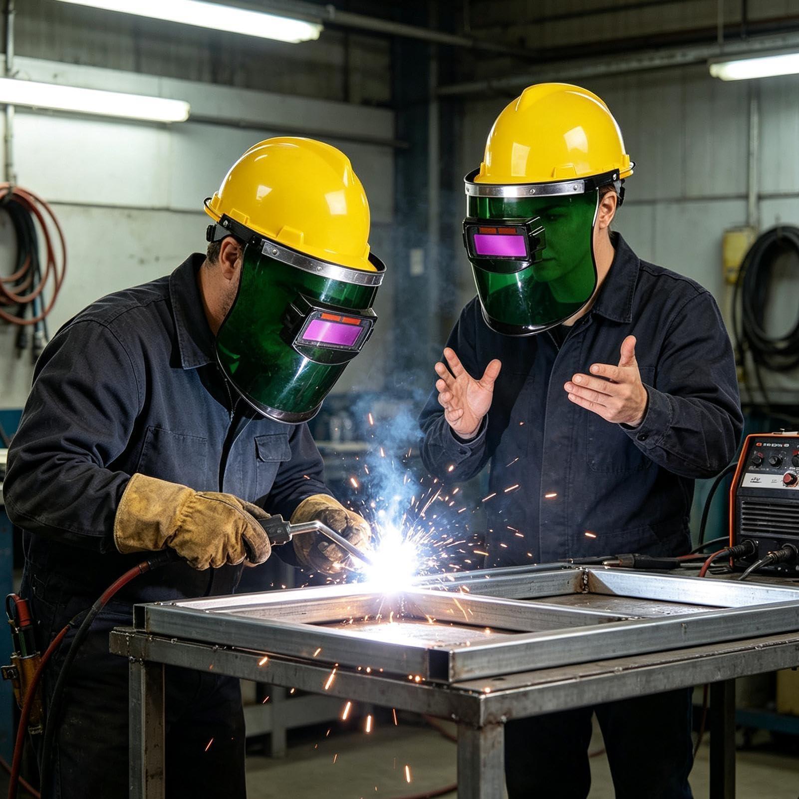 Casco di saldatura auto-oscurante Protezione oculare regolabile