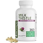 Bronson Milk Thistle Silymarin Marianum & Dandelion Extract Liver Health Support, Antioxidant Support, Detox, 360 Capsules