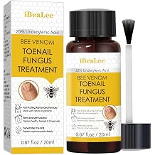 Bee Venom Antifungal Solution Extra Strength - Targets Fungal Concerns on Toenails & Fingernails, Helps Restore Yellow & Ingrown Nails, Foot Care Essentials