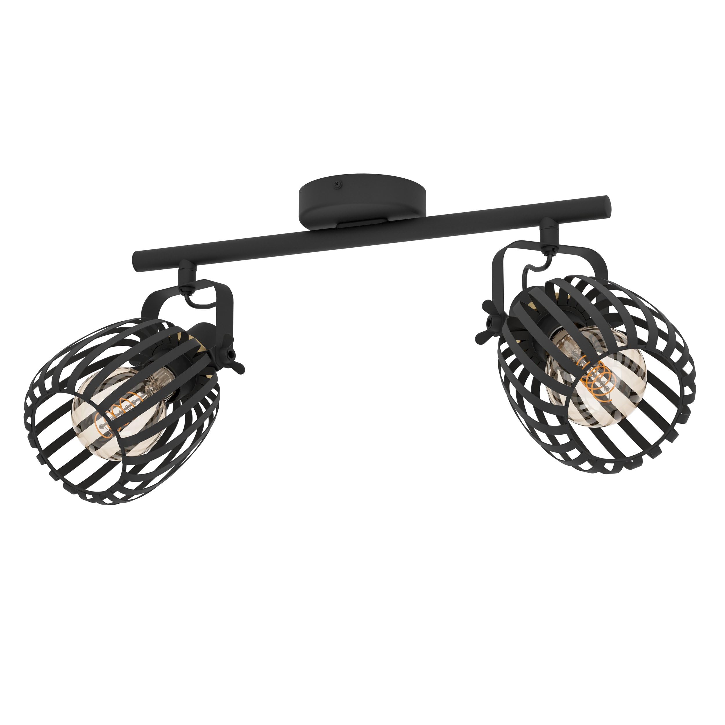 Eglo Black Girona Brushed Brass E27 Spotlight