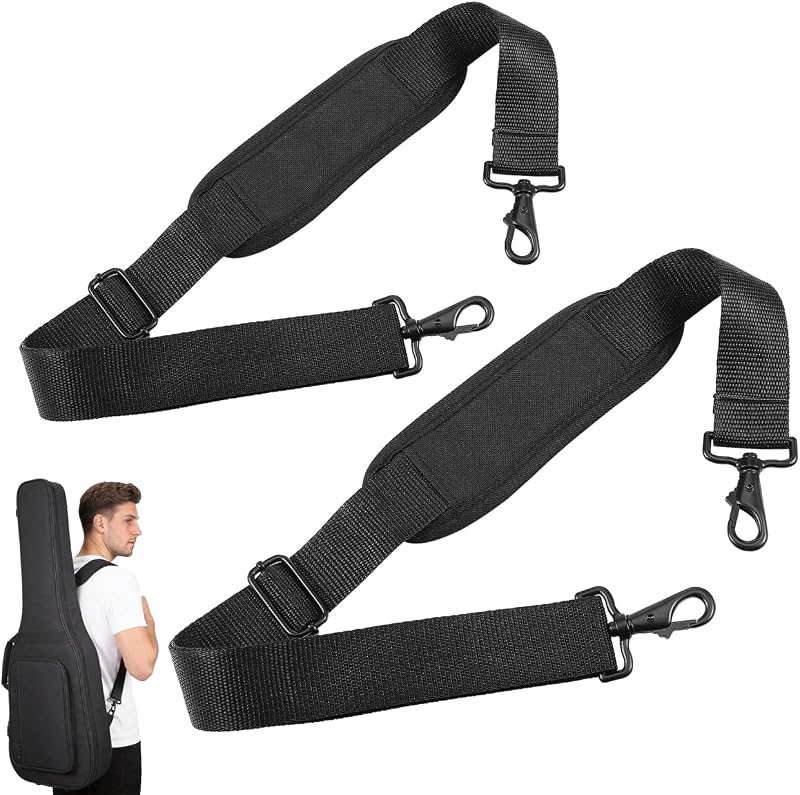 Violin Case Backpack Straps Adjustable Padded Shoulder Straps for Laptop Backpack Dry Bag String Instruments Saxophone Violin Guitarists Guitar Black