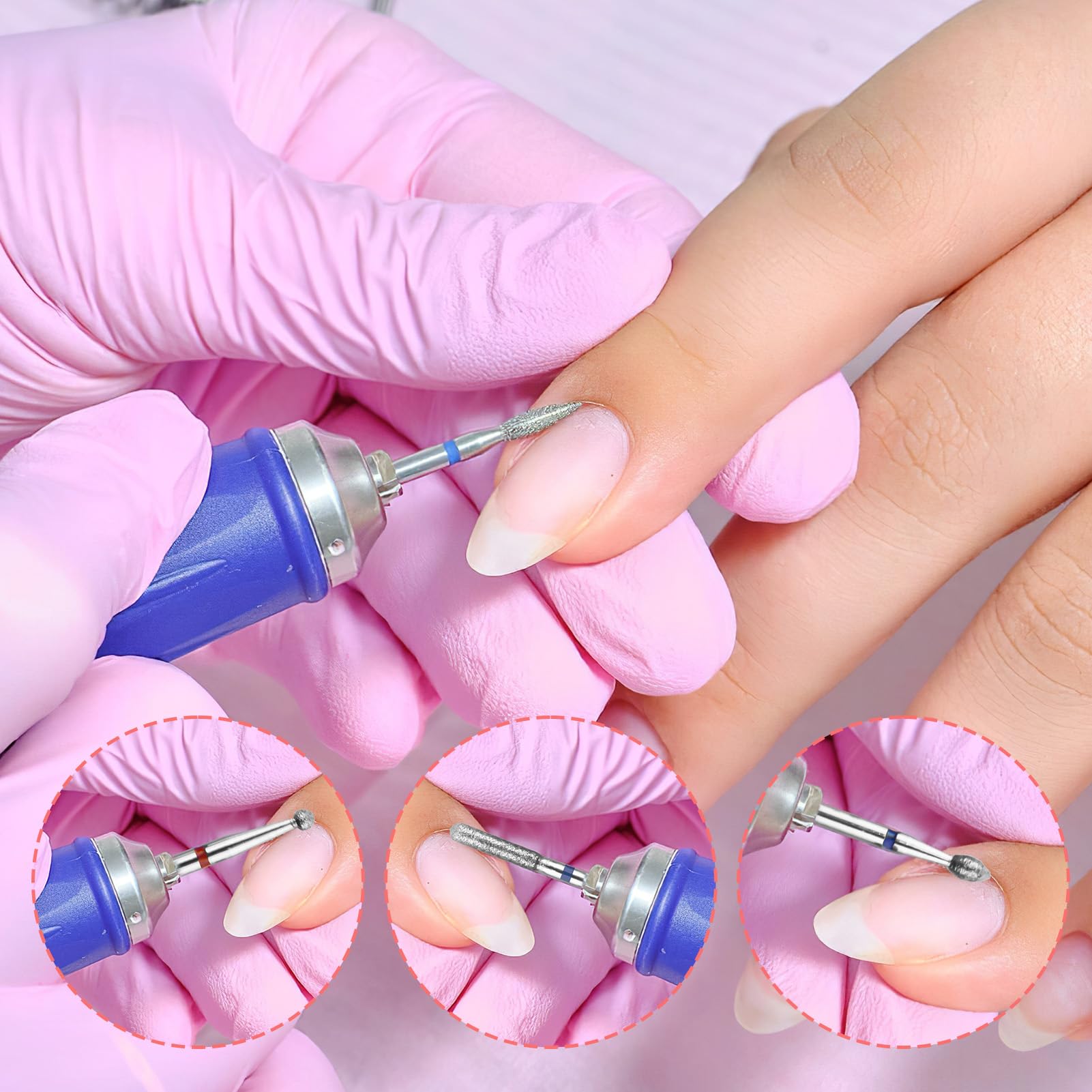 30 Piezas Fresas Pulidoras para Uñas de Acero al Tungsteno, Brocas para Manicura y Pedicura Eléctrica, Fresas para Torno Manicura, Accesorios Profesionales para Torno de Uñas