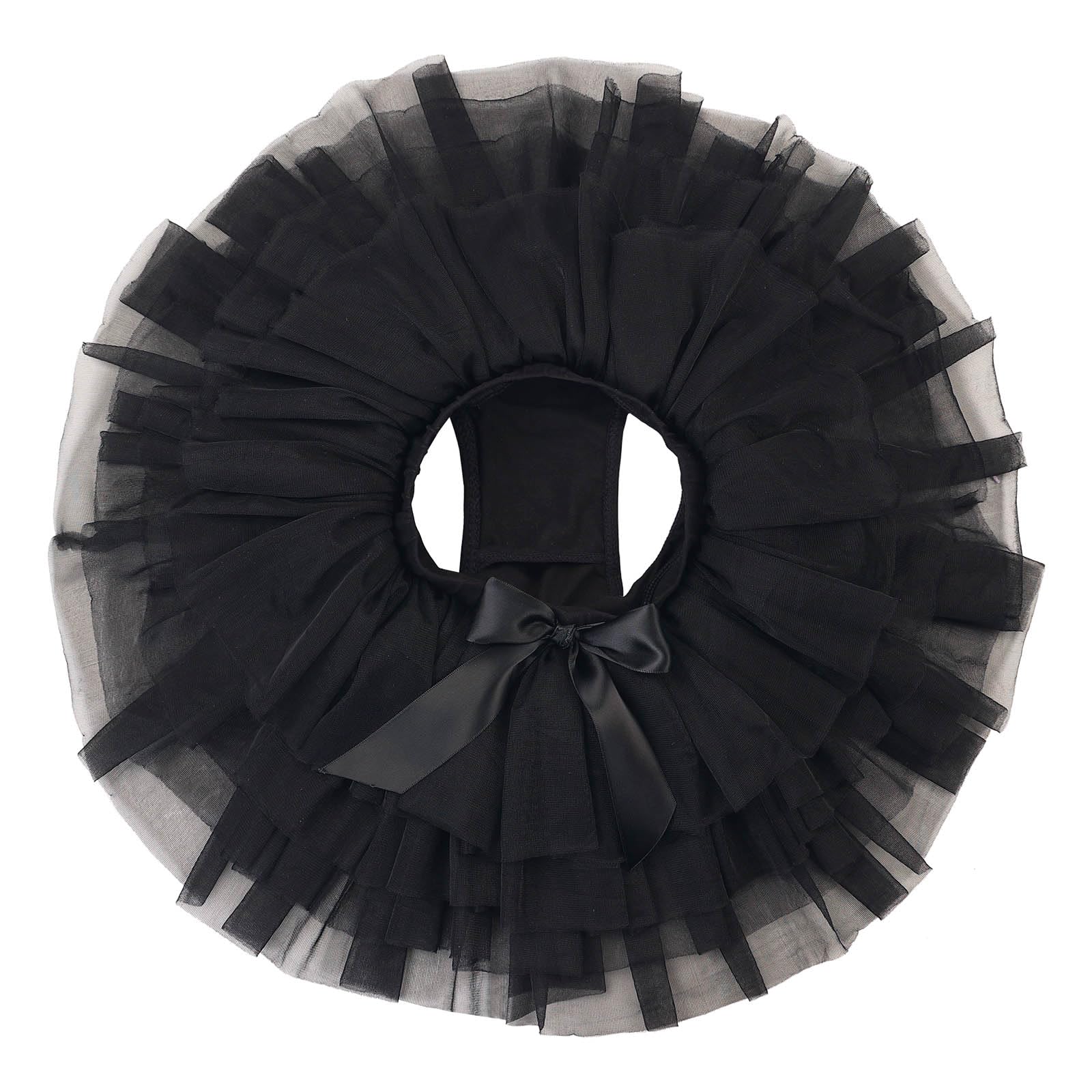 HUAANIUE Newborn Baby Girl Fluffy Soft Tutu Skirt with Diaper Cover,Toddler Girl Tutu Skirt with Headband Black