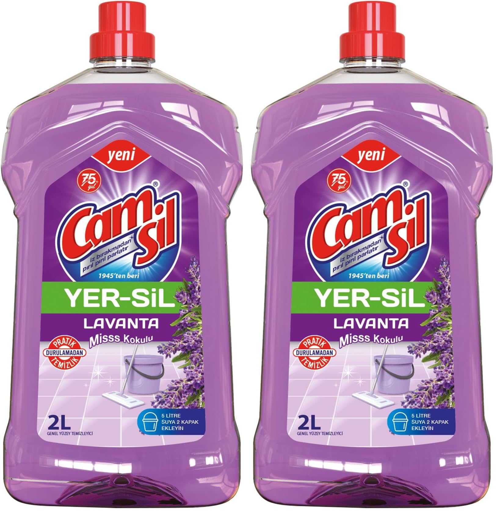 CAMSİL Yer-Sil Lavanta 2 L Dökme 2li paket