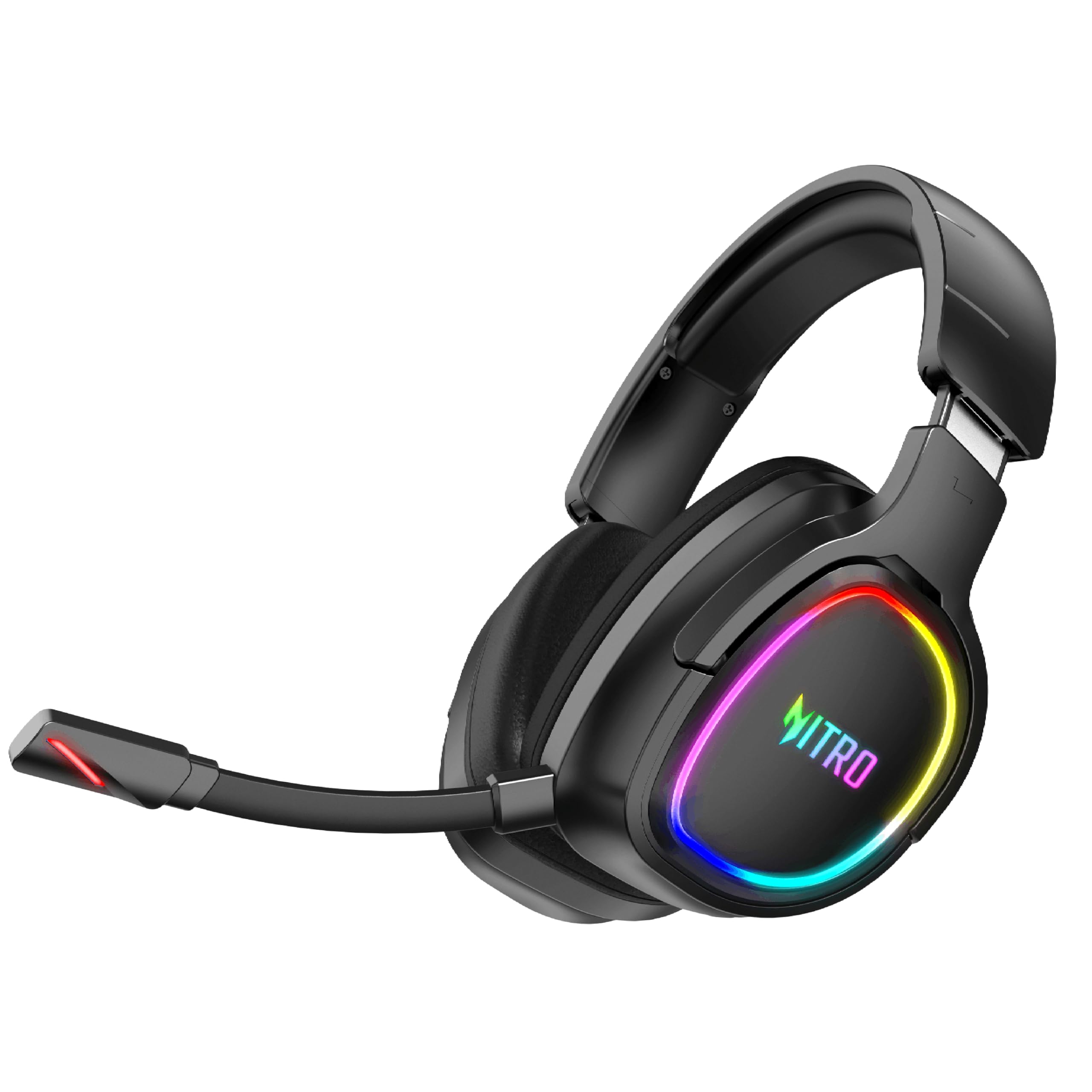 Acer Nitro Triple-Mode Gaming Headset | Bluetooth + 2.4GHz USB-C/USB-A Dongle + Wired | 50mm Drivers | 7.1 Virtual Surround | Running RGB | Low Latency <30ms | Flexible LED Mic | Windows/Android/iOS-image-7