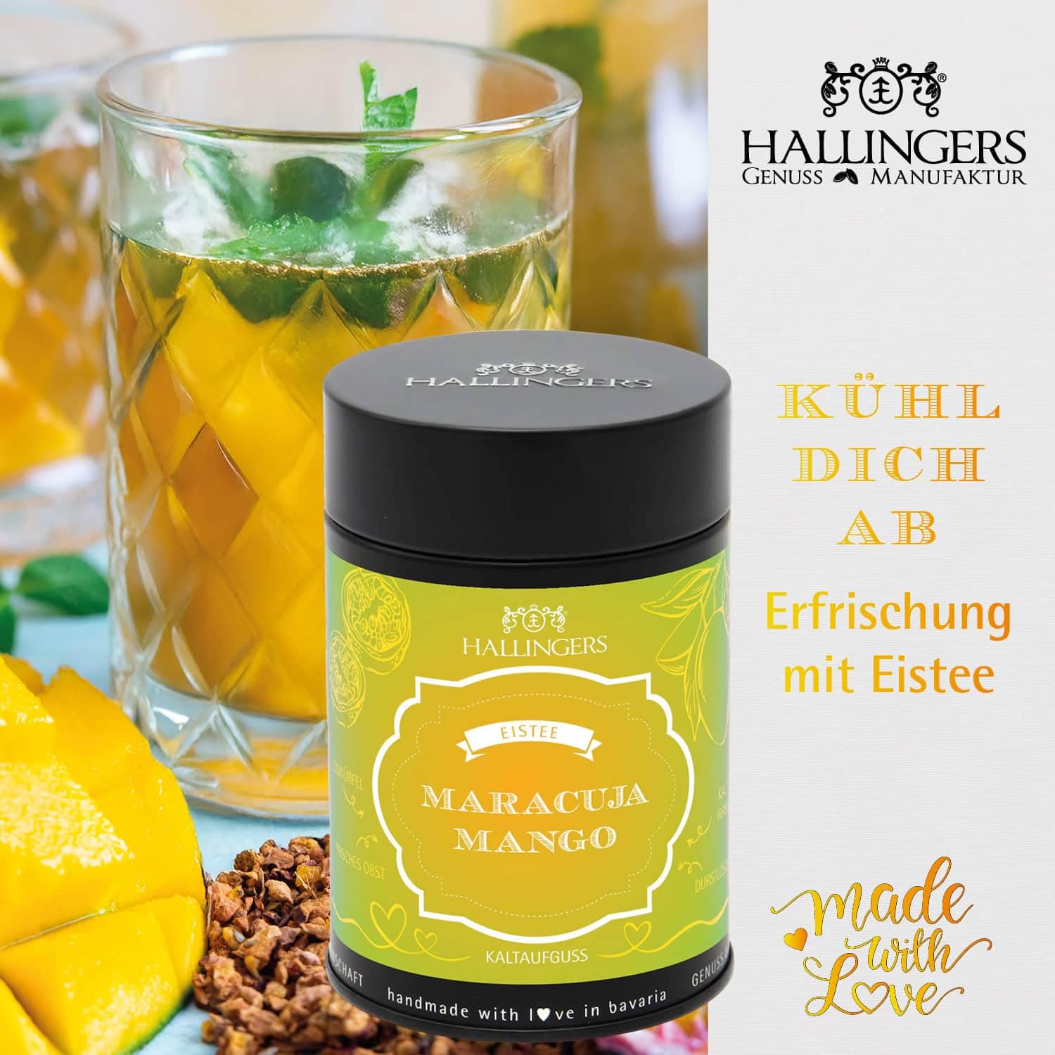 Hallingers Genuss Manufaktur Feinkost Liebes-Geschenk-Set - XXL-Geschenkkorb "Für Dich" große Selektion Müsli, Öl, Kaffee, Duftkerze, Nougat, Schoki, Eistee & mehr, Geschenkidee für Frauen Männer