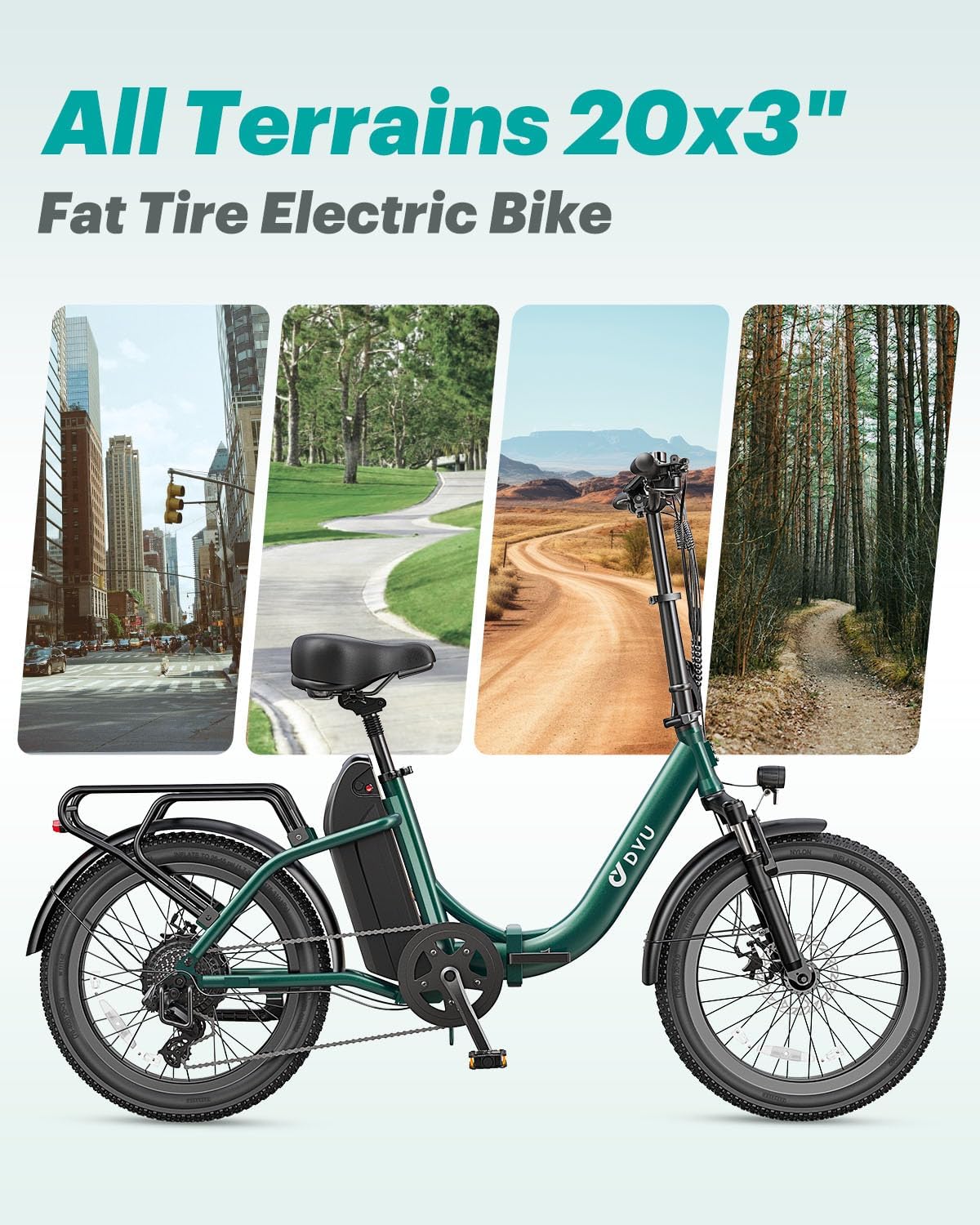 All Terrains 20x3 Fat Tire Electric Bike