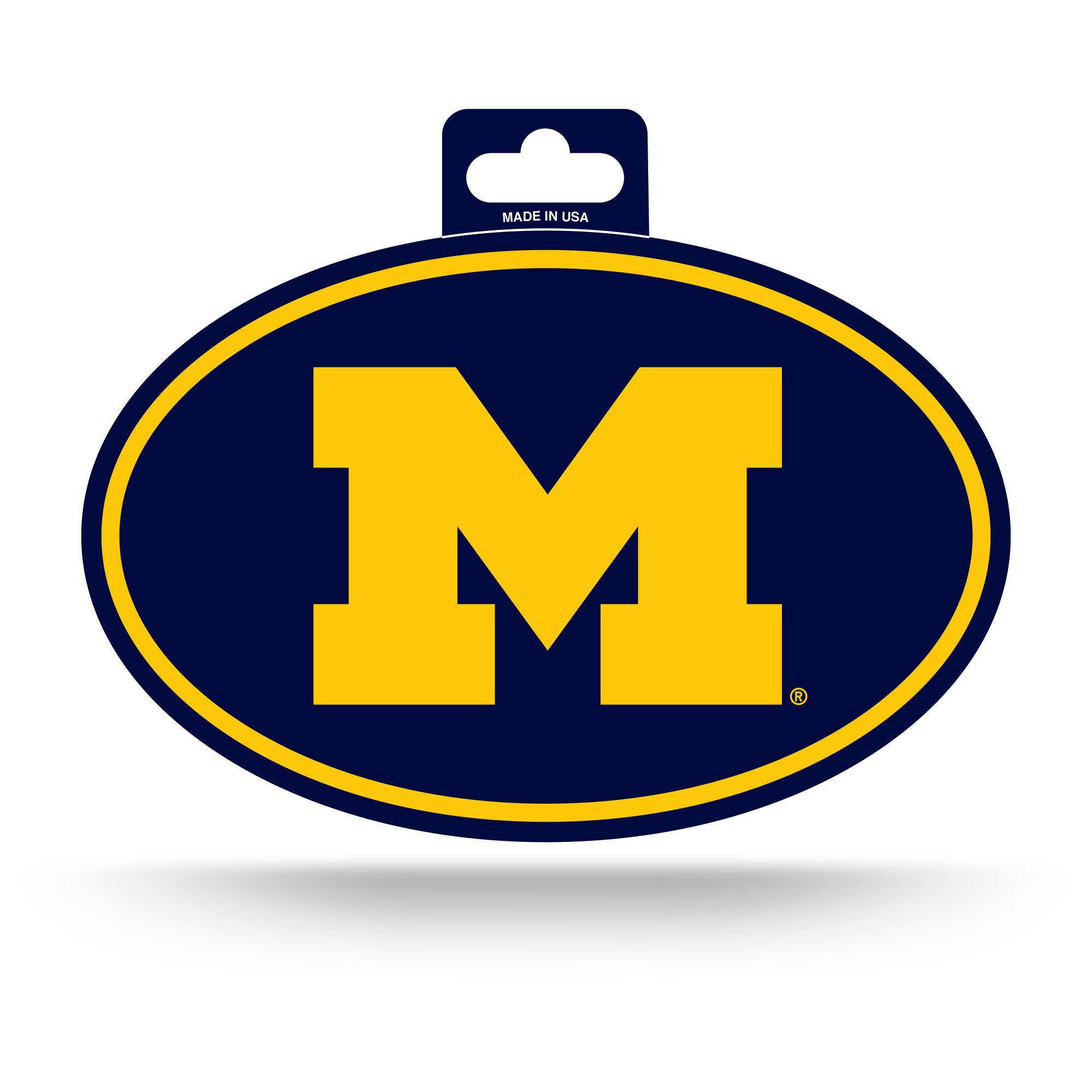 Rico Industries NCAA Michigan Wolverines Color Team Logo Oval Sticker