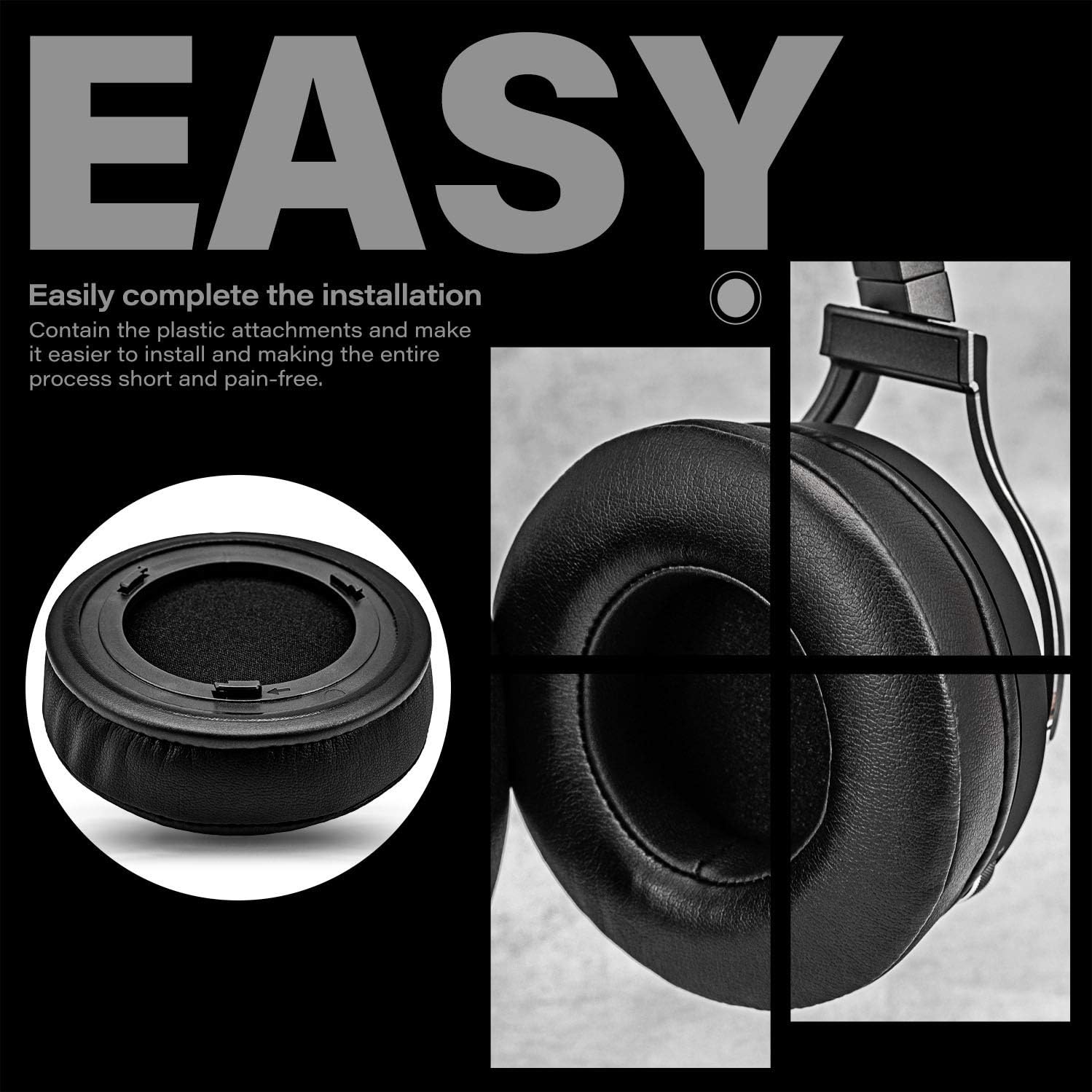 Best Earpads Compatible with Virtuoso RGB Wireless SE Gaming Headset - Memory Foam Earcups - PU Ear Cushions I (Black)