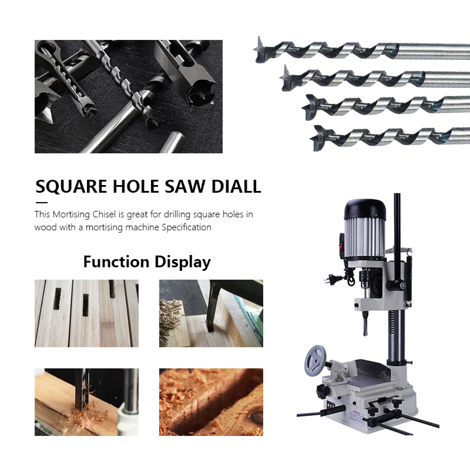 1pc HSS Punte Elicoidali Punte Per Trapano A Foro Quadrato Coclea Scalpello Per Mortasatura Trapano Esteso 6-25mm Strumenti Per Trapano Per La Lavorazione Del Legno,19mm